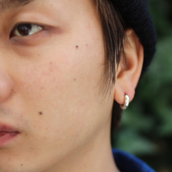 silver925 ピアス  -Portion Pierce- (1P)　フープピアス　シルバー 5枚目の画像