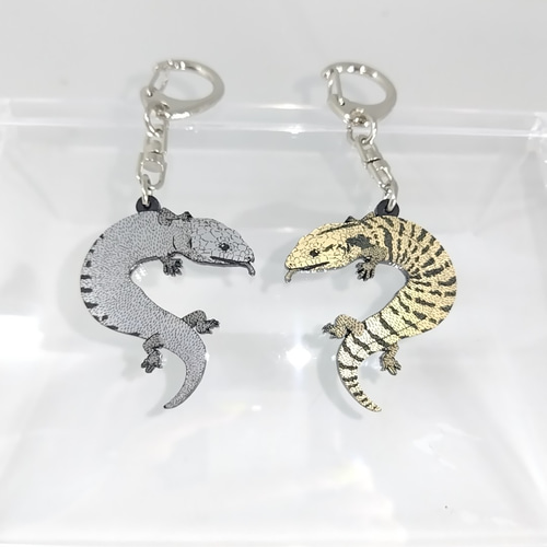 アオジタトカゲ アオジタ トカゲ キーホルダー アクセサリー