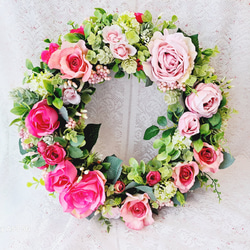 ビタミンカラーリース ～プリザーブドフラワーリース～玄関リース