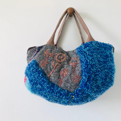 ハンドメイドバッグ Bag 手縫いのバッグ 布製 スローファッション ハンドメイド 1893