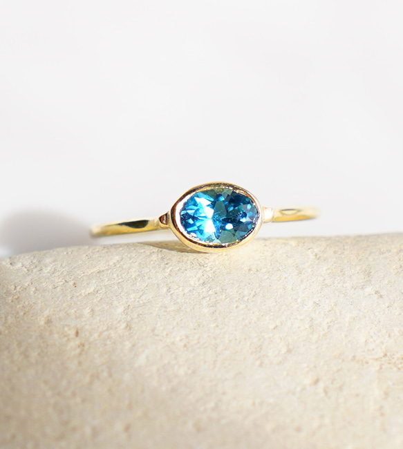 ☆【スーパーセール】【11月誕生石】ブルートパーズ リング 10号 指輪