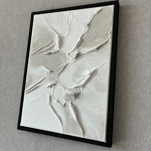現代アート 35×26㎝ フレーム付き テクスチャーアート インテリア