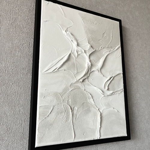 現代アート 35×26㎝ フレーム付き テクスチャーアート インテリア