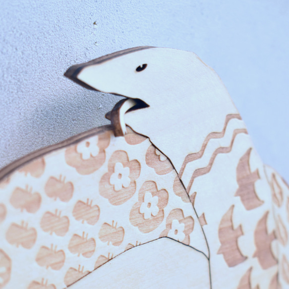 北欧のヘビはこんなヘビ？ レギュラーサイズ 時計 木製 掛け時計 5枚目の画像