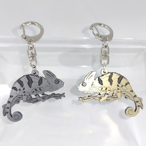 エボシカメレオン カメレオン キーホルダー アクセサリー 爬虫類