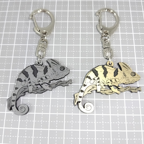 エボシカメレオン カメレオン キーホルダー アクセサリー 爬虫類