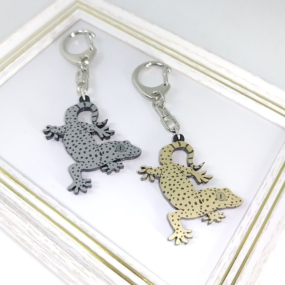 reo⭐︎reo　トカゲキーホルダー reo⭐︎reo様専用 トカゲキーホルダー ヒョウモントカゲモドキ