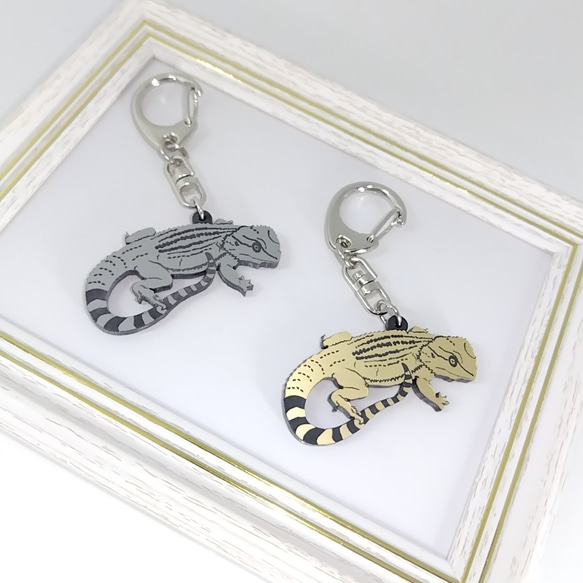フトアゴヒゲトカゲ フトアゴ キーホルダー アクセサリー トカゲ