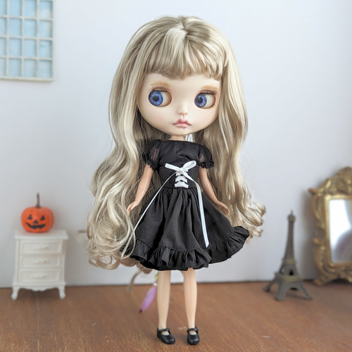 ドール用　衣装(ブラック)　アウトフィット　1/4サイズ　ハンドメイド Amazon.co.jp: rakulifey ドールアウトフィット 人形メイド服 1/4