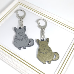 デグー ぶらぶらキーホルダー アクセサリー 小動物 両面加工