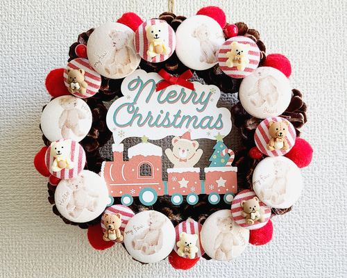 ご予約済✦2点セット✦謹賀新年＆くまちゃんのクリスマス…ブリザーブドアレンジ ご予約済✦2点セット✦謹賀新年＆くまちゃんのクリスマス…ブリザーブド