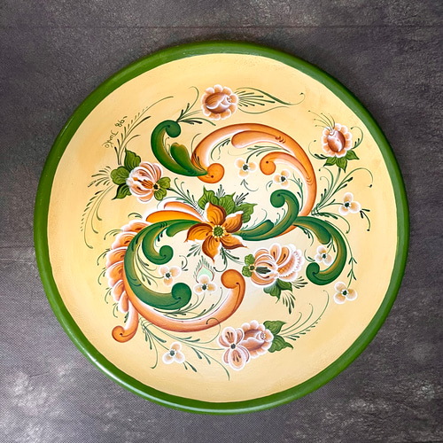 No.craft-14129/トールペイント「蓋付花柄八角ボックス」16.5cm