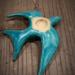 幸せの青い鳥　陶器のオブジェ　　bm-1 8枚目の画像