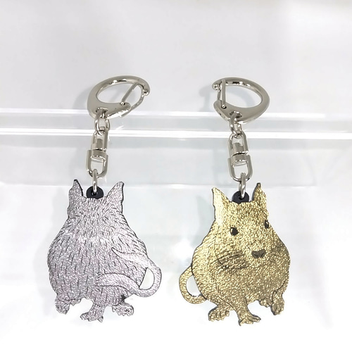 デグー キーホルダー アクセサリー 小動物 両面加工