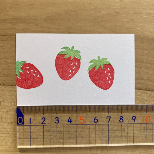 かわいい果物№1☆いちごの消しゴムはんこ☆ はんこ・スタンプ のんびり