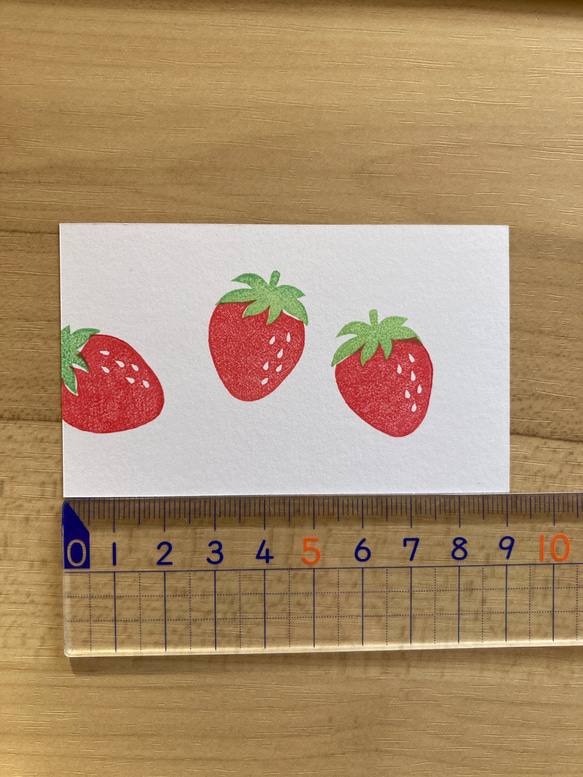 かわいい果物№1☆いちごの消しゴムはんこ☆ 2枚目の画像