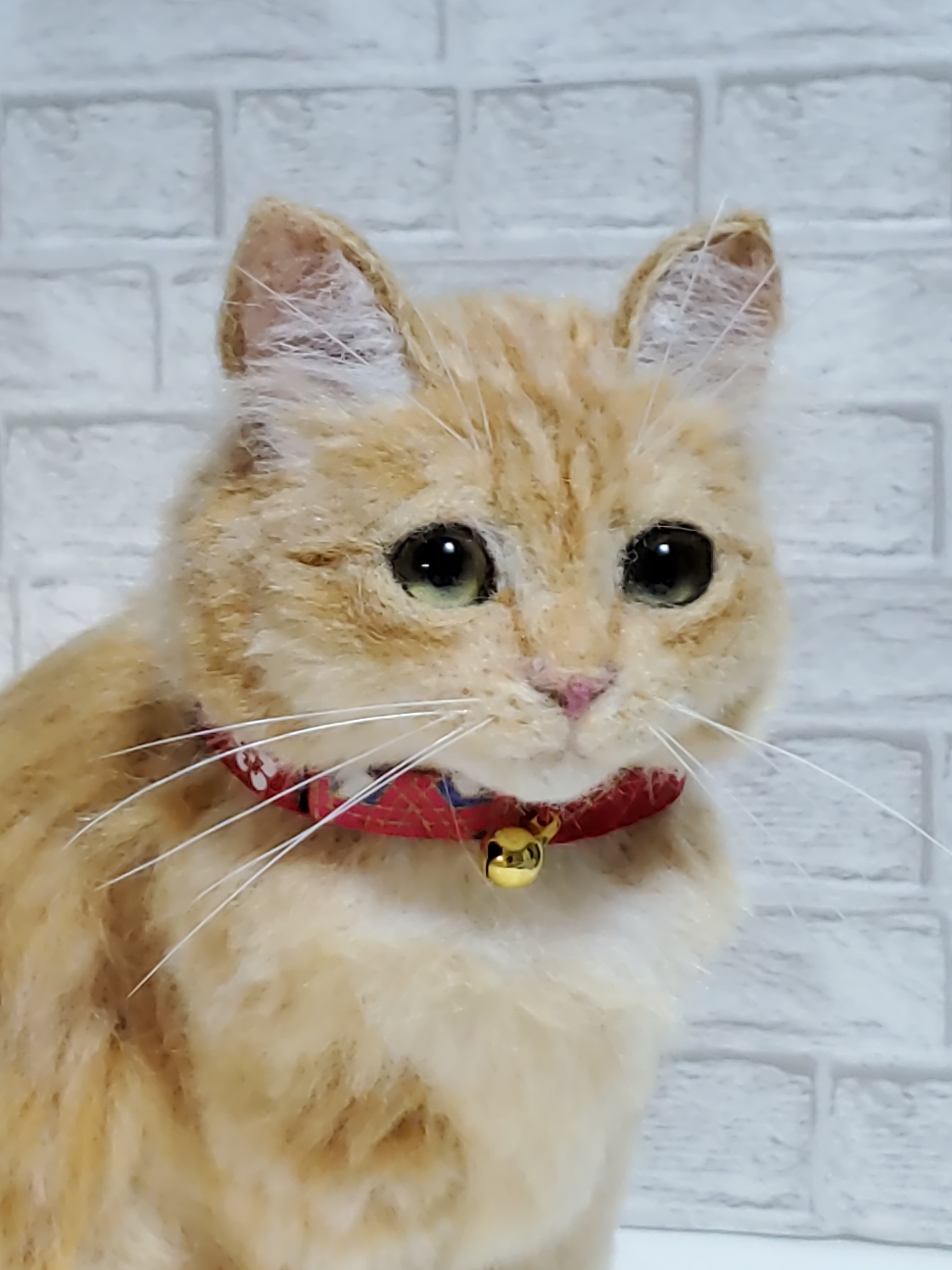 羊毛フェルトオーダーメイド、受注制作、羊毛フェルト犬、ペットロス、子猫