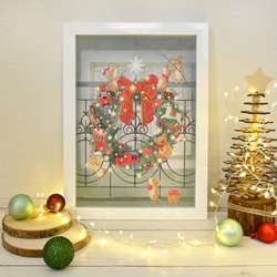 絵画 。壁掛け絵【猫ちゃんたちの幸せなクリスマスパーティー】04