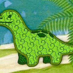 【ワッペン】　たのしっしゅのかわいい恐竜ちゃんワッペン4種 6枚目の画像