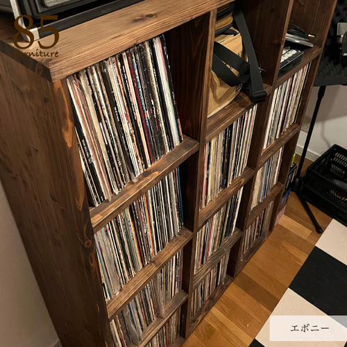 可動式木製棚/無垢木材オイル仕上げ/決まりました。 3×4レコードラック】 収納ラック 無垢材 オイル仕上げ 自然塗料 収納
