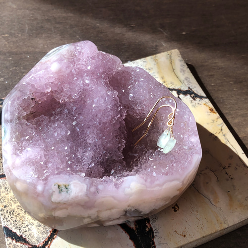 ピンクアメジストフラワーアゲート セット2 ドゥルージーピンクアメジストフラワーアゲート☆原石☆瀧川神社にて