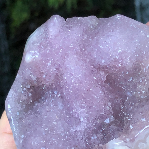 ドゥルージーピンクアメジストフラワーアゲート☆原石☆瀧川神社にて