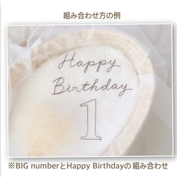 Happy Birthday * standard タイプ　* シャンパンゴールド　虫ピン付き　ハッピーバースデー　文字 6枚目の画像