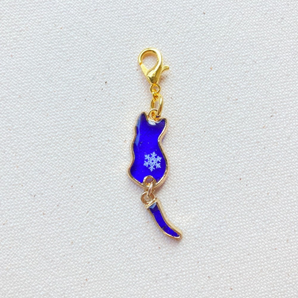 じゃれねこチャン チャーム雪ねこ