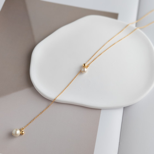 正規品販売！ s*p様 スタージュエリー、ゴールド ロングネックレス スライド式 アクセサリー