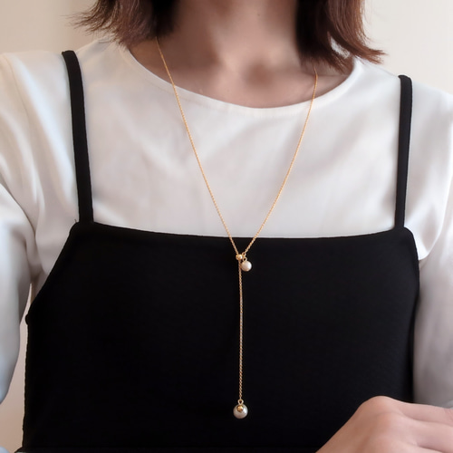 STAR JEWELRY ゴールド ロングネックレス