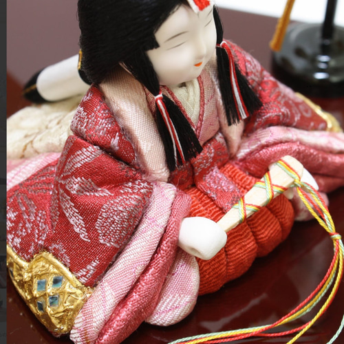 松屋限定モデル】（伝統的工芸品）宝想雛 正絹西陣織 麹塵 雛人形