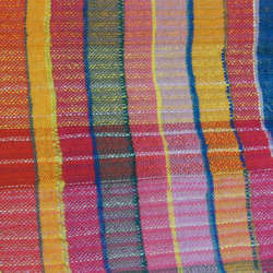 さをり織り　★手織りのストール★  さおり織り　ピンク　カラフル　マフラー　一点物　個性的　ユニーク　 6枚目の画像
