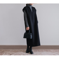 【大人気トップス再販開始♡】フリルメロウハイネック長袖トップス シルク ニット 秋 冬 春 黒 白 グレー K301 11枚目の画像