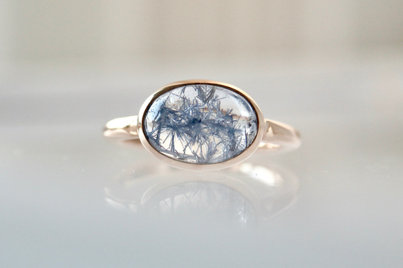 K10[深海庭園dumortierite in quartz] ring 2枚目の画像