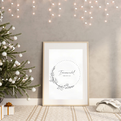 シンプルな白いクリスマスポスター | n4510 | サイズ選択 | 光紙沢 5枚目の画像