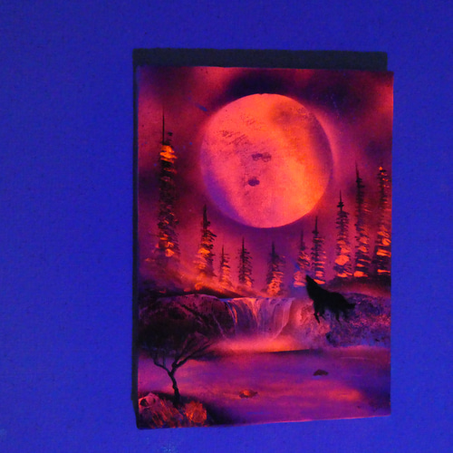 SALE】MOONLIGHTの中の狼の幻想的な遠吠え 絵画 ArtMistique 通販