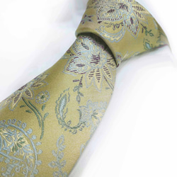 シャルトリューズのペイズリーネクタイ　Chartreuse Paisley tie 4枚目の画像