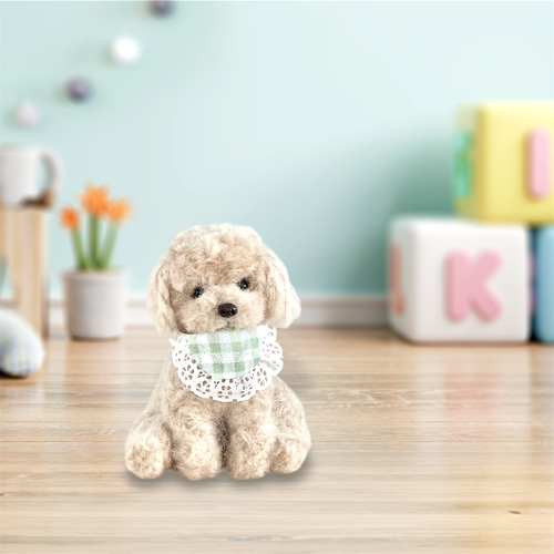 いつでもいっしょ♪ ふわふわ羊毛フェルトの小さなアイボリー いつでもいっしょ♪ ふわふわ羊毛フェルトの小さなアイボリー