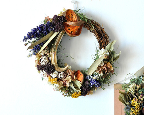 専用＊ソテツ＆ハナオクラ　ドライフラワーリース 専用＊ソテツ＆ハナオクラ ドライフラワーリース