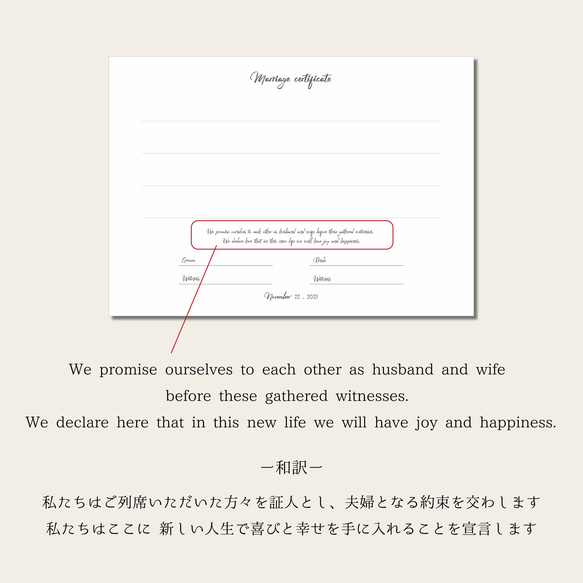 「フィンガーライン」 ウェディングツリー  結婚証明書 ウェルカムスタンプボード　説明書付き 10枚目の画像