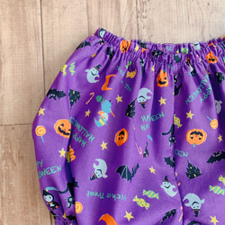 baby✭ボリュームかぼちゃパンツ✭ランダムハロウィン　パープル 3枚目の画像