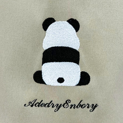 【送料無料】パンダの背中刺繍キャンバスコットントートバッグ 10枚目の画像