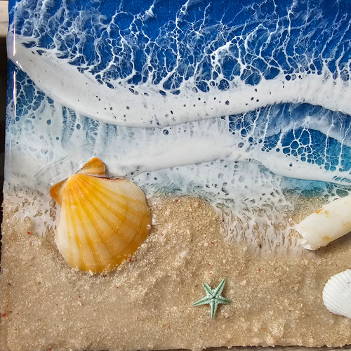 海を感じるインテリア ディープブルーグラデーション レジンオーシャン