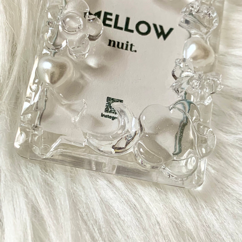 L判写真が入る フォトミラー デコ トレカケース 硬質ケース レジン