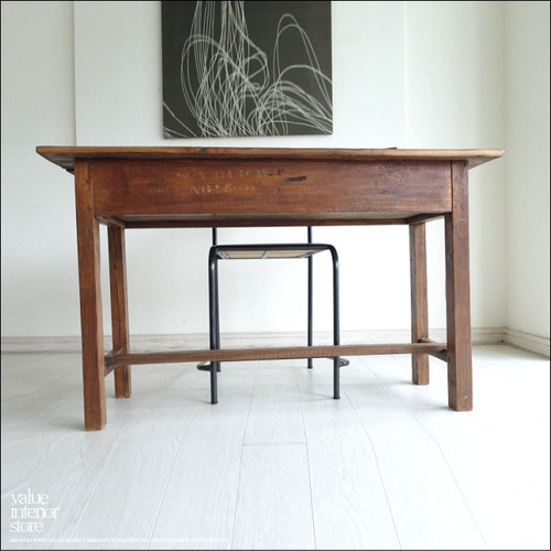 チーク材 無垢材 ヴィンテージデスク / 作業台 / コンソールテーブル チーク材 無垢材 ヴィンテージデスク / 作業台 / コンソール