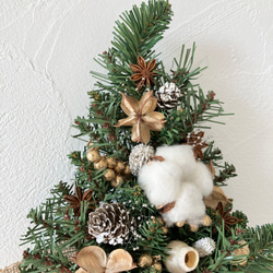 壁掛け･:*クリスマスツリー【ナチュラルホワイト】クリスマス飾り クリスマスインテリア クリスマスリース Xmas 9枚目の画像