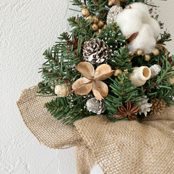 壁掛け･:*クリスマスツリー【ナチュラルホワイト】クリスマス飾り クリスマスインテリア クリスマスリース Xmas 7枚目の画像