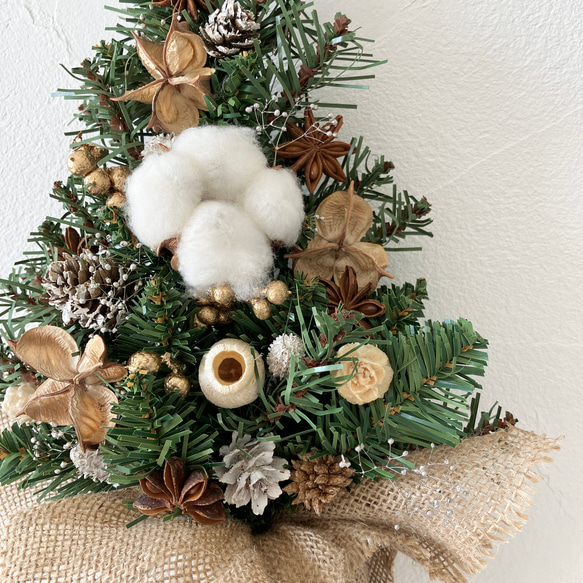 壁掛け･:*クリスマスツリー【ナチュラルホワイト】クリスマス飾り クリスマスインテリア クリスマスリース Xmas 8枚目の画像