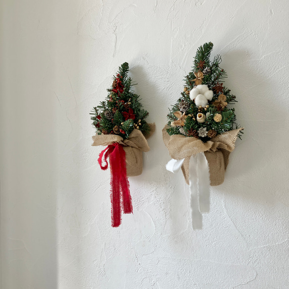 壁掛け･:*クリスマスツリー【ナチュラルホワイト】クリスマス飾り クリスマスインテリア クリスマスリース Xmas 15枚目の画像
