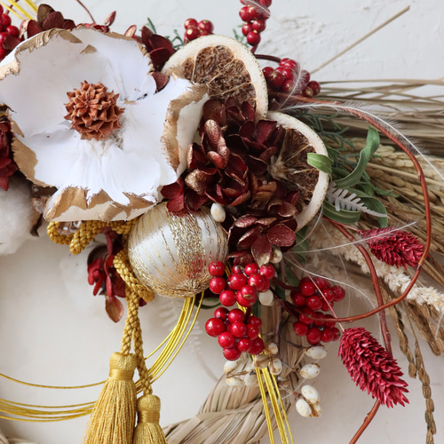 即日発送】お正月飾り2026 / しめ飾り しめ縄 しめ縄リース 水引飾り